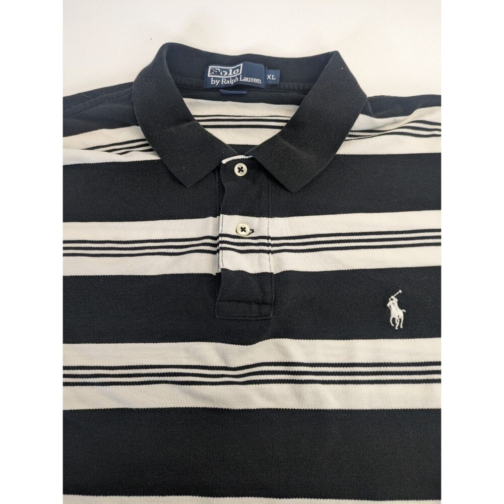 Polo Ralph Lauren Men's Shirt Sleeve Polo Striped Shirt, XL